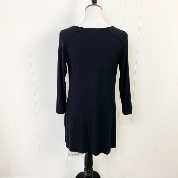 SOMA Loungewear Black Luxuriously Soft Black Cowl Neck Tunic Women's Size XS - Picture 3 of 15